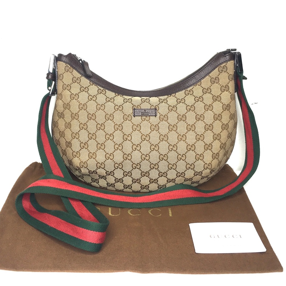 Authentic Gucci brown monogram crossbody bag